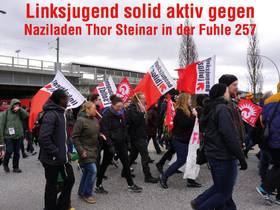 Aktiv gegen rechtes Gedankengut - die Jugendorganisation der Partei DIE LINKE, unterstützt von der Fraktion DIE LINKE. in der Bezirksversammlung Hamburg-Nord